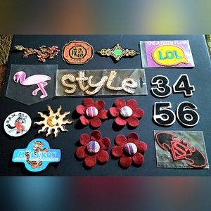 NEW (25x) Random Patches/Emblems/Appliqués! Various Sizes. Sew-On & Iron-On